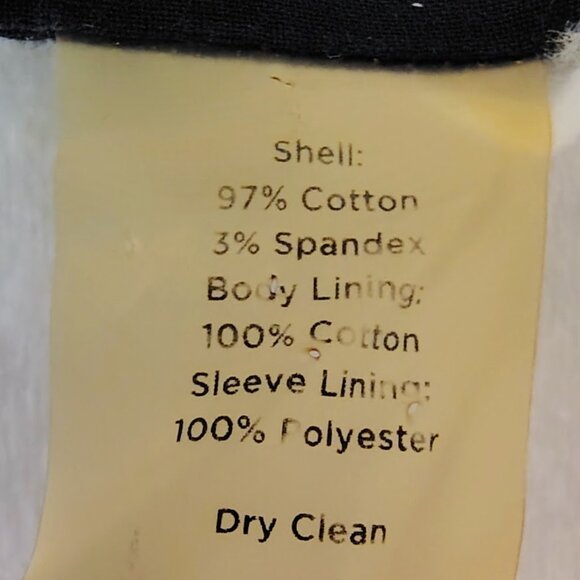 Talbots Black & White Jacquard Blazer | Size 4 | Elegant Damask Statement Piece - Picture 6 of 6